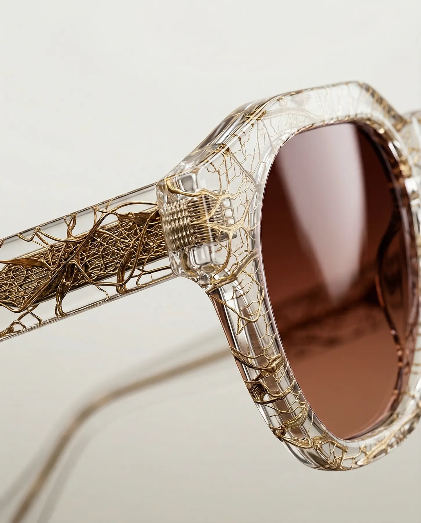 Macro dell'aletta con venature oro